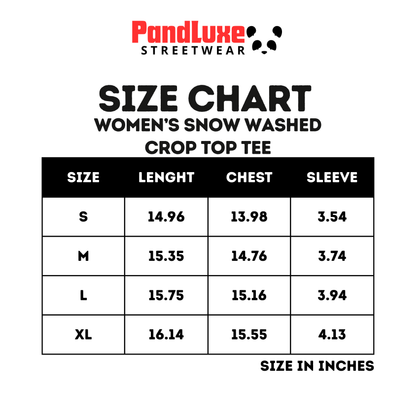 Beware Drop Bear Women's Snow Washed Crop Top Tee