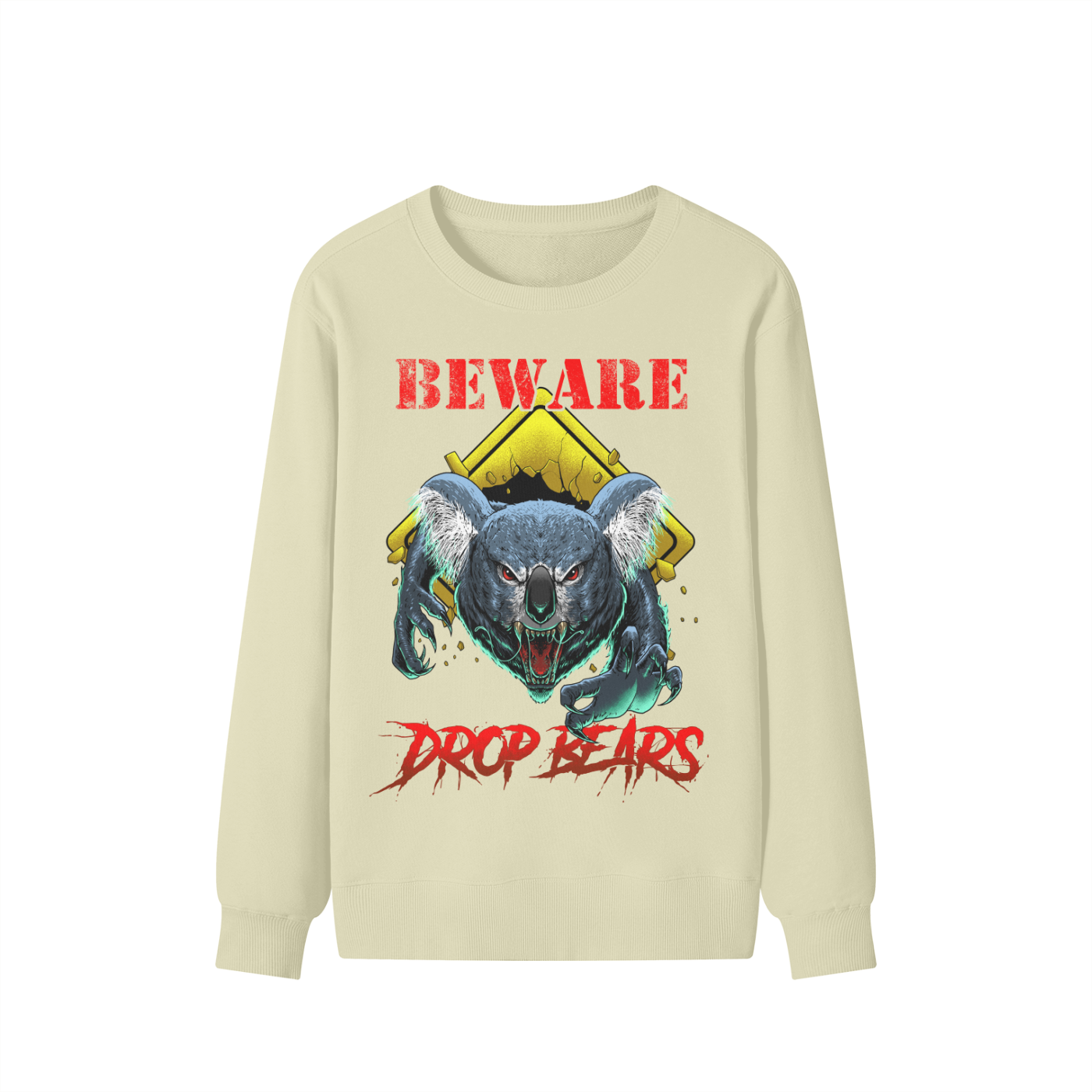 Beware Drop Bear Classic Khaki Sweatshirt