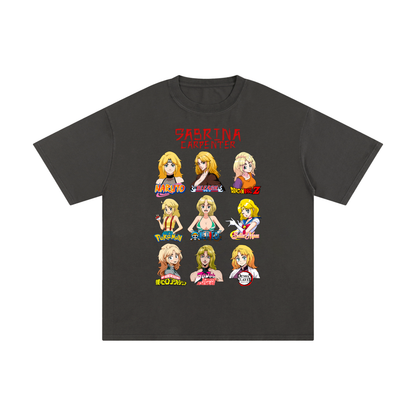 Sabrina Carpenter Anime Art Styles Dark Slate Grey Classic Tee, Naruto, Bleach, Dragonball Z, Pokémon, One Piece, Sailor Moon, My Hero Academia, Jojo's Bizarre Adventure, Demon Slayer