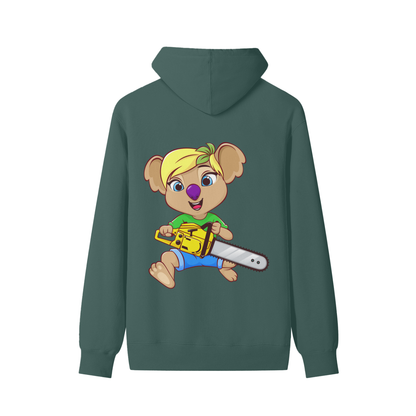 Disney Style Koala Chainsaw Classic Forest Green Hoodie