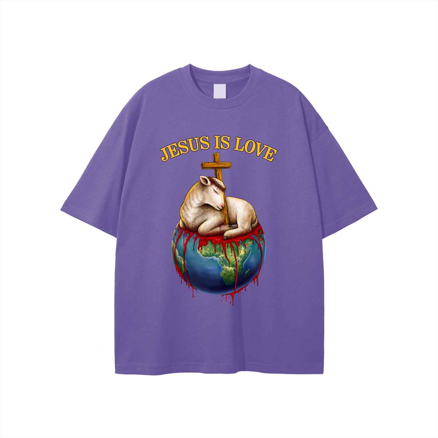 Jesus Is Love Classic Paris Purple Tee