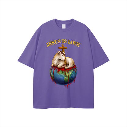 Jesus Is Love Classic Paris Purple Tee