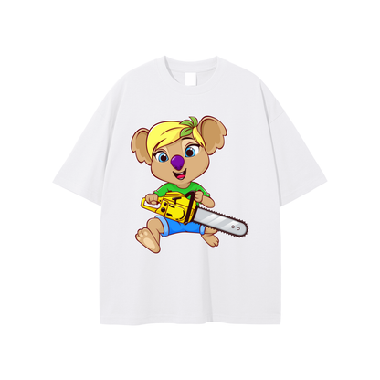 Disney Style Koala Chainsaw Classic White Tee