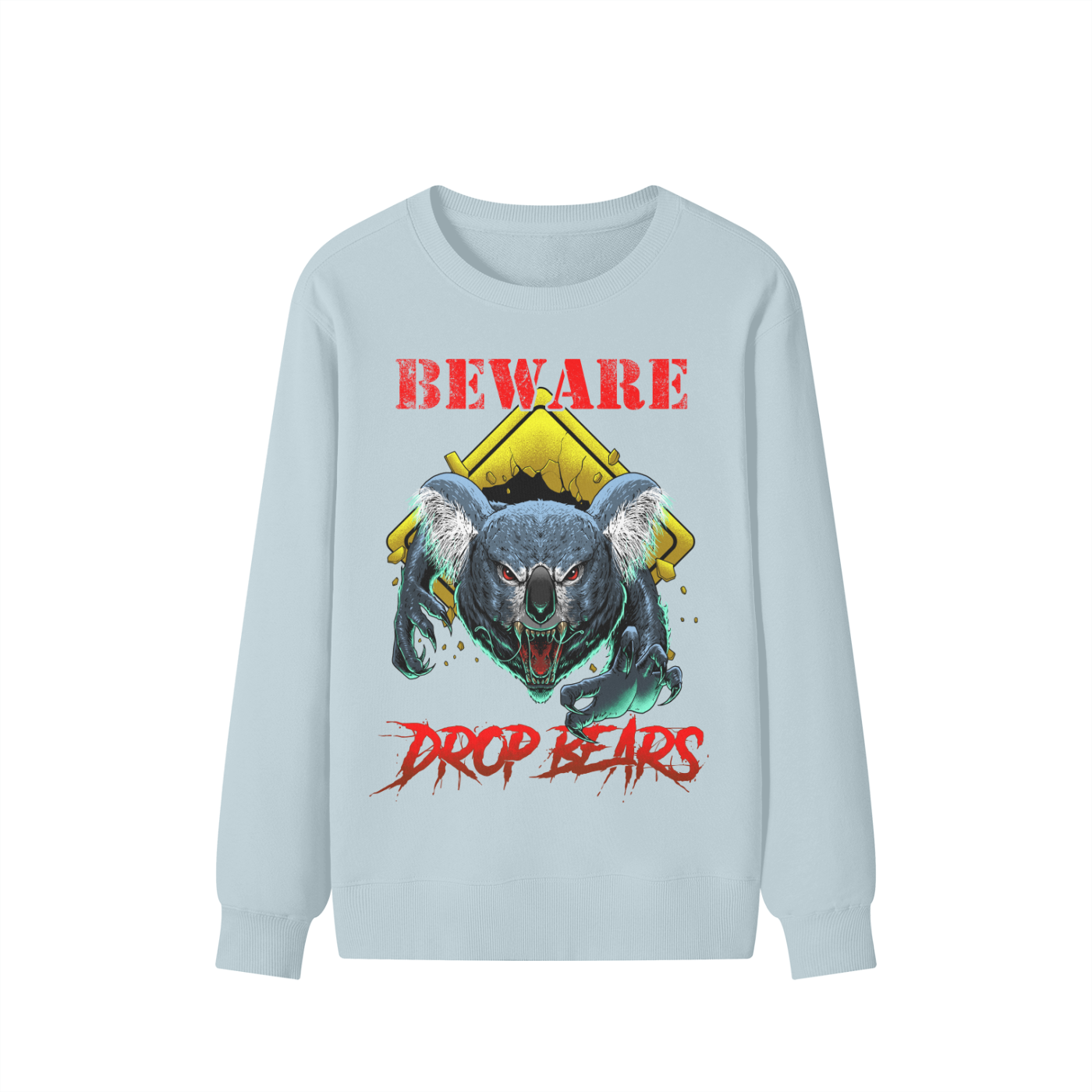 Beware Drop Bear Classic Pale Aqua Sweatshirt