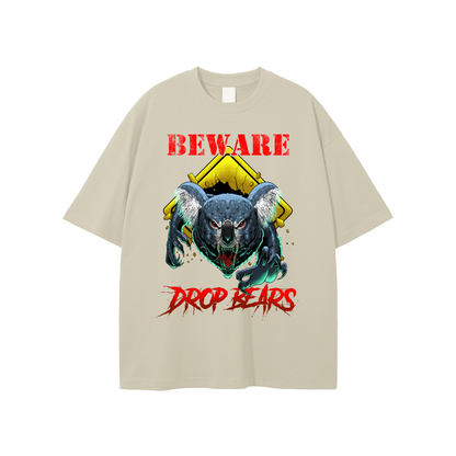 Beware Drop Bear Classic Khaki Tee
