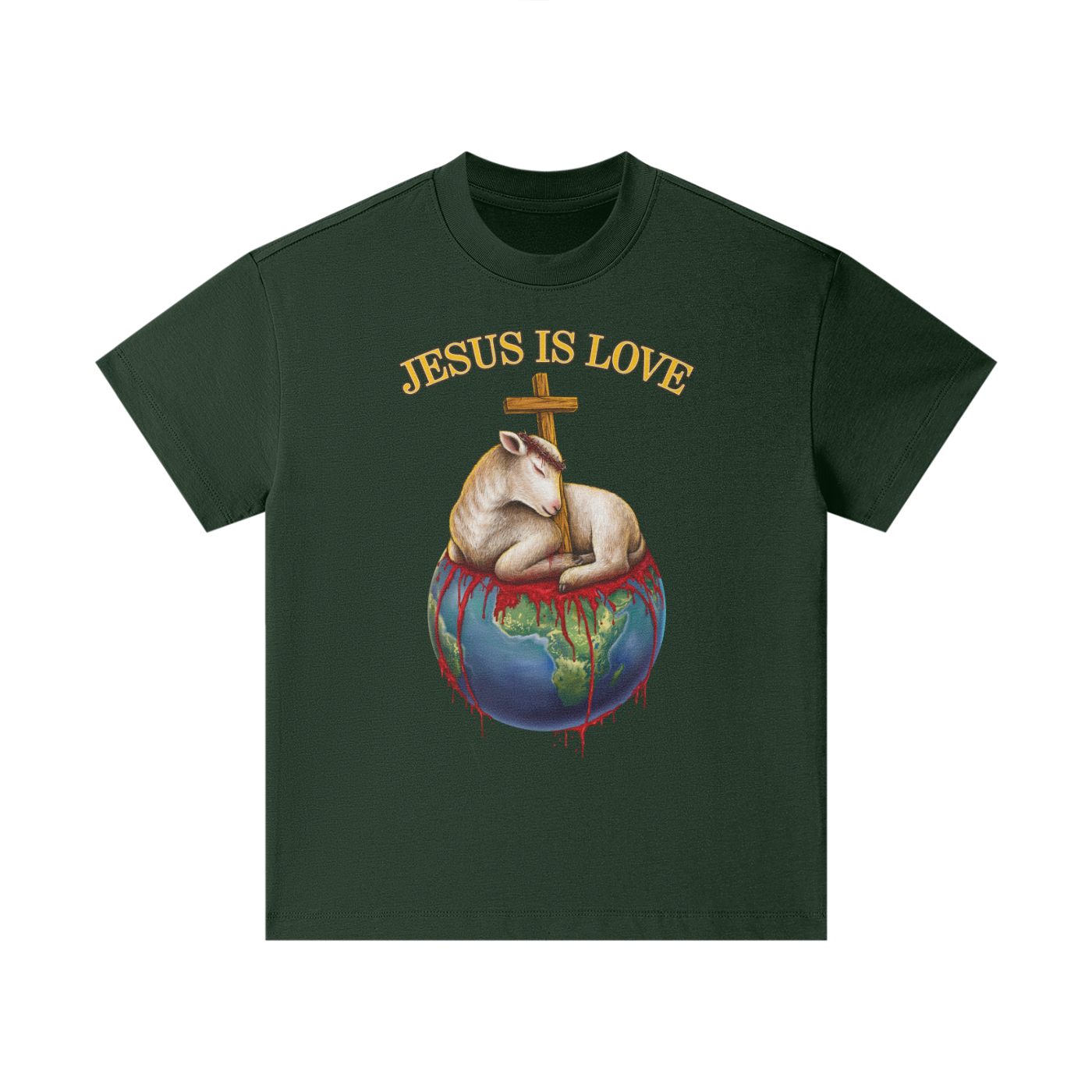 Jesus Is Love Classic Forest Green Kids' Tee