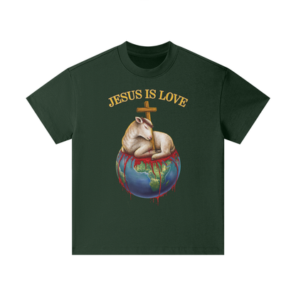 Jesus Is Love Classic Forest Green Kids' Tee