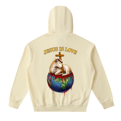 Jesus Is Love Light Khaki Classic Zip-Up Hoodie