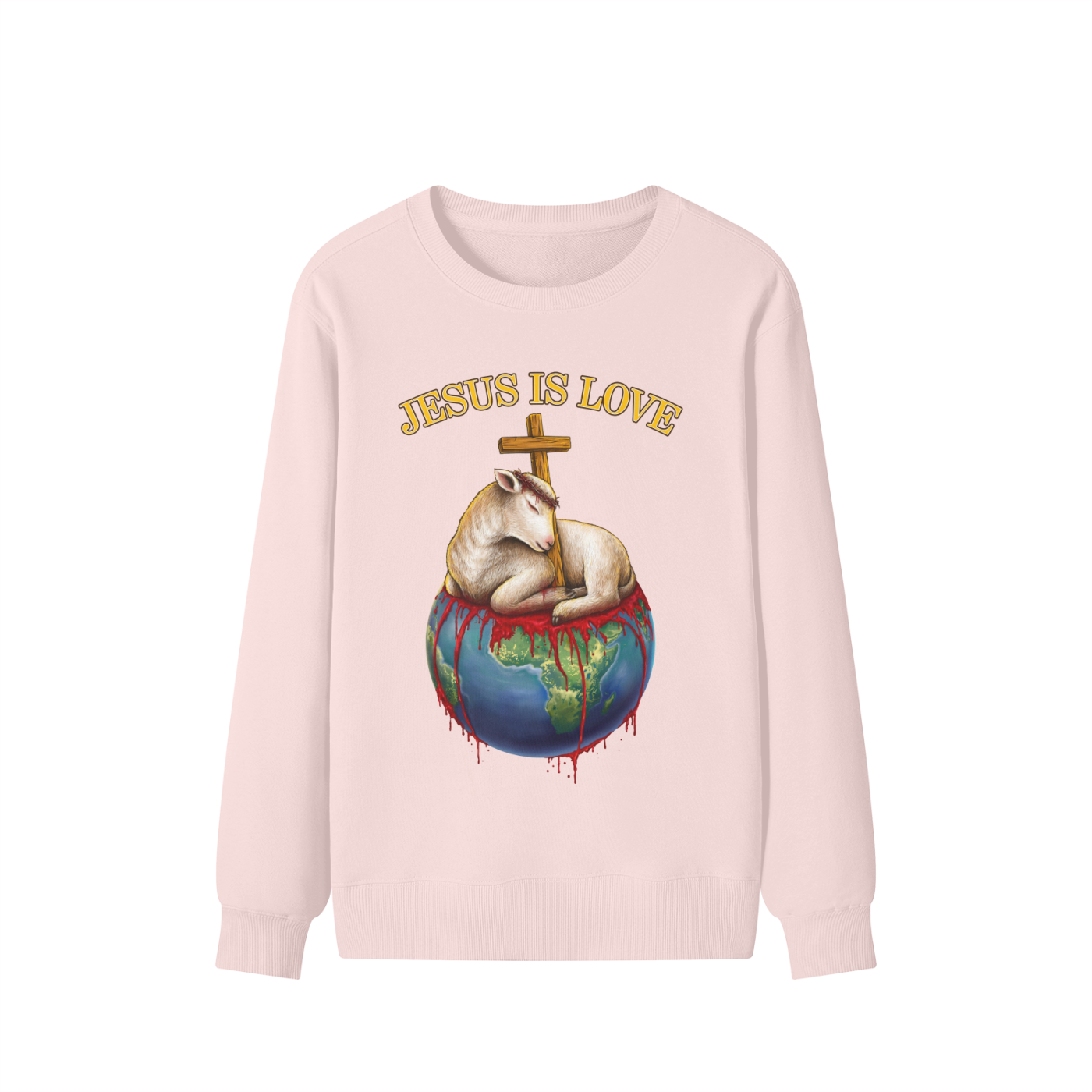 Jesus Is Love Classic Light Pink Sweatshirt