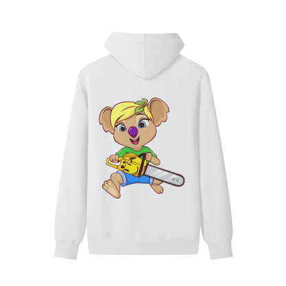 Disney Style Koala Chainsaw Classic White Hoodie