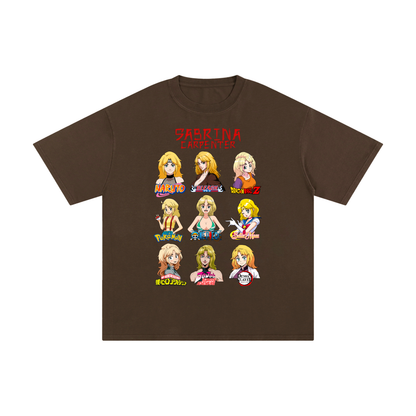 Sabrina Carpenter Anime Art Styles Coffee Classic Tee, Naruto, Bleach, Dragonball Z, Pokémon, One Piece, Sailor Moon, My Hero Academia, Jojo's Bizarre Adventure, Demon Slayer