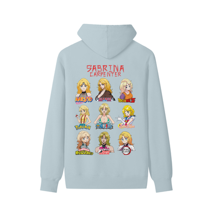 Sabrina Carpenter Anime Art Styles Pale Aqua Classic Hoodie, Naruto, Bleach, Dragonball Z, Pokémon, One Piece, Sailor Moon, My Hero Academia, Jojo's Bizarre Adventure, Demon Slayer