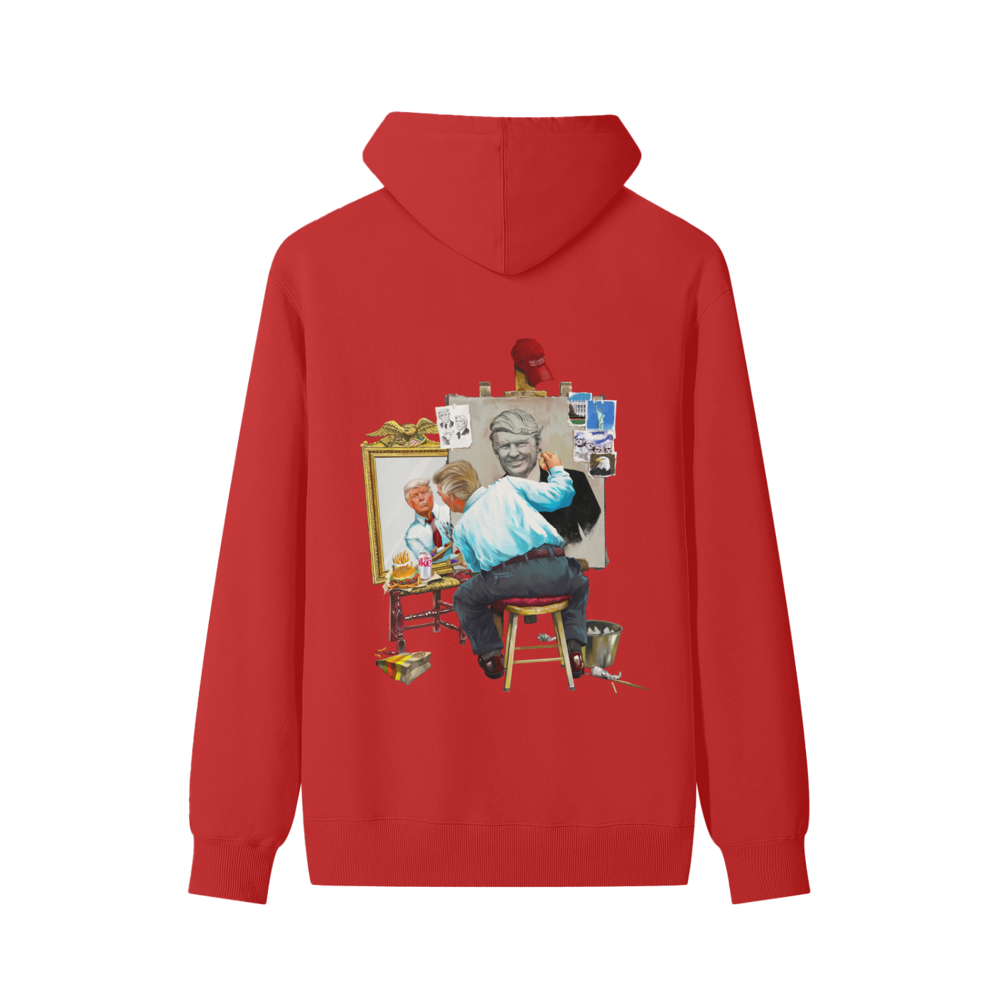 Donald Trump Triple Self Portrait Classic Red Hoodie