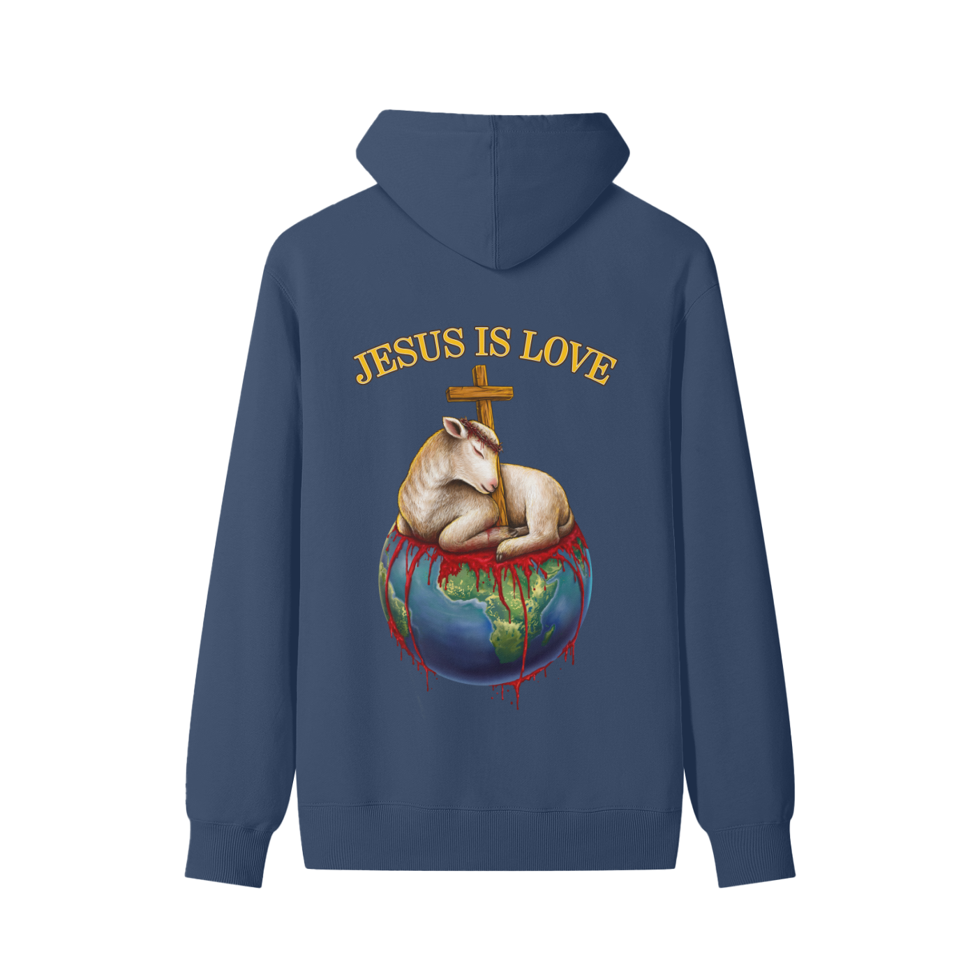 Jesus Is Love Classic Dusty Navy Hoodie