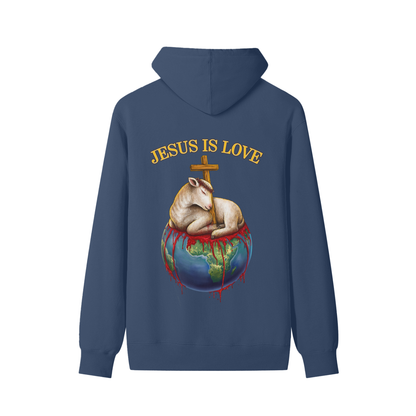 Jesus Is Love Classic Dusty Navy Hoodie