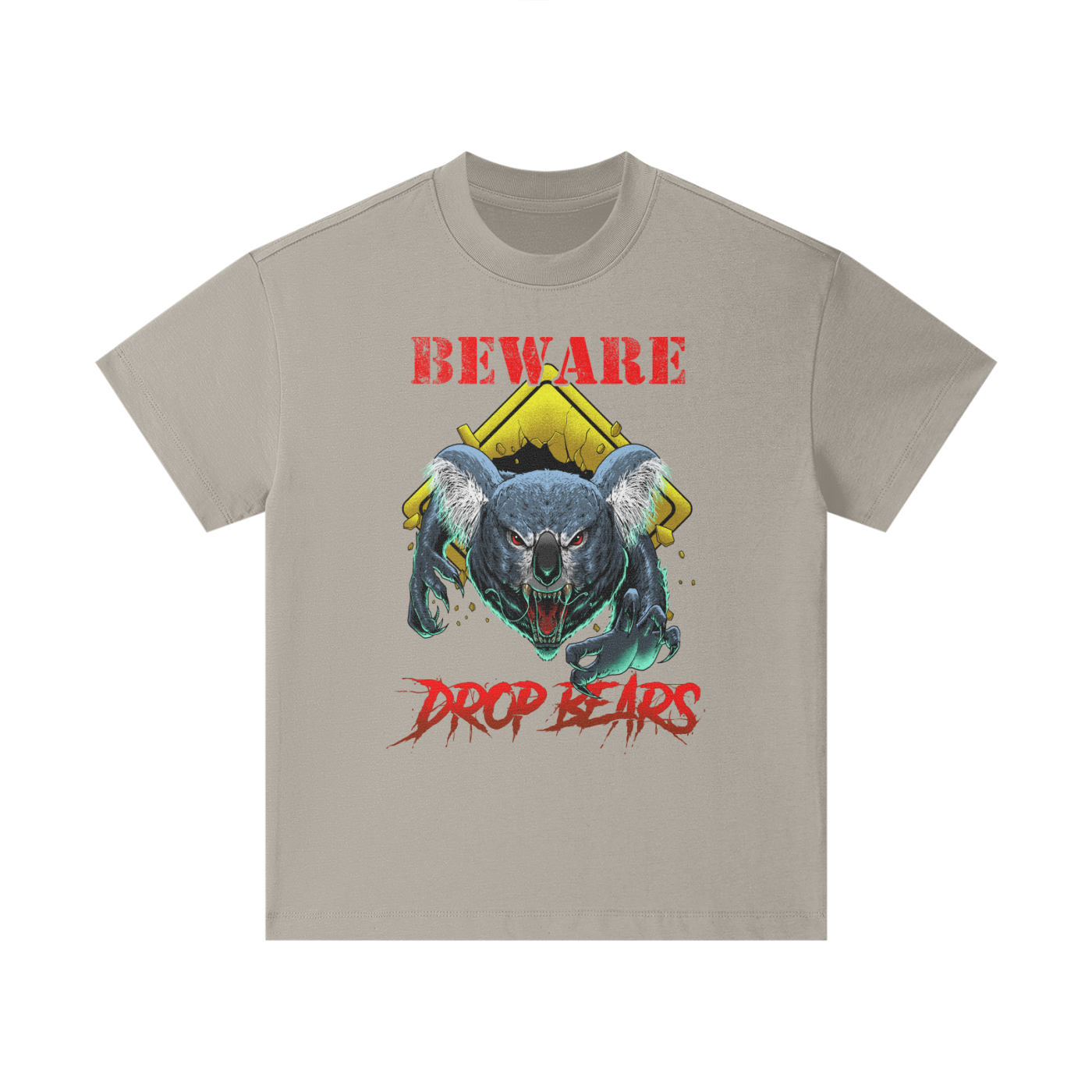 Beware Drop Bear Classic Taupe Kids' Tee