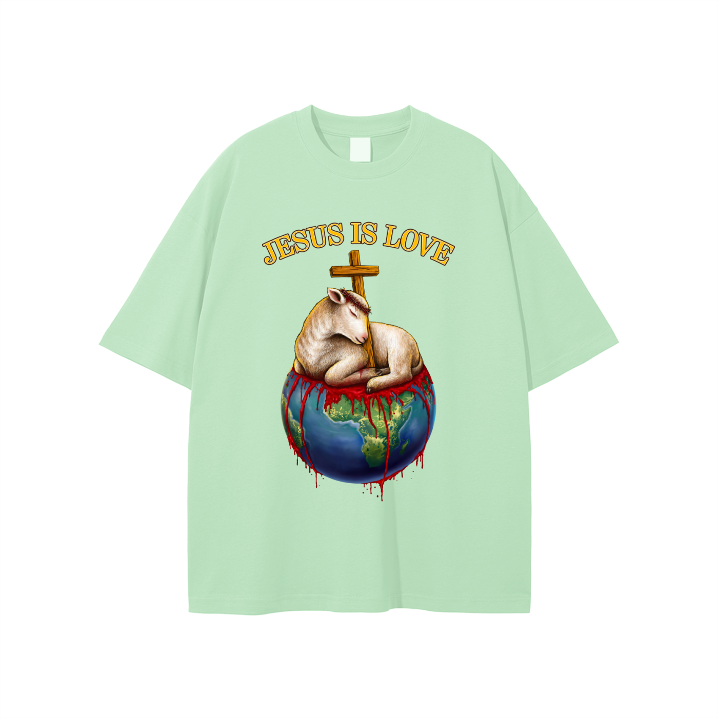 Jesus Is Love Classic Mint Green Tee