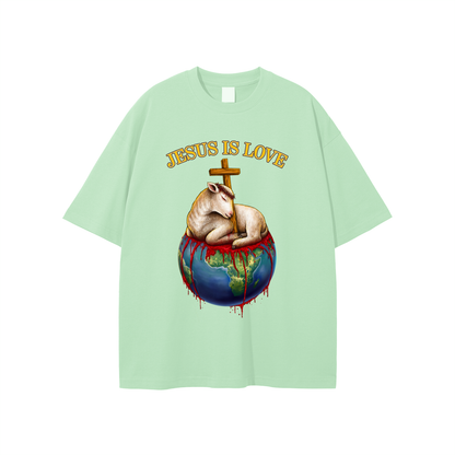 Jesus Is Love Classic Mint Green Tee