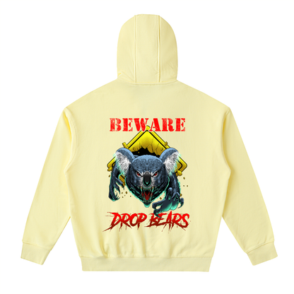 Beware Drop Bear Yellow Classic Zip-Up Hoodie