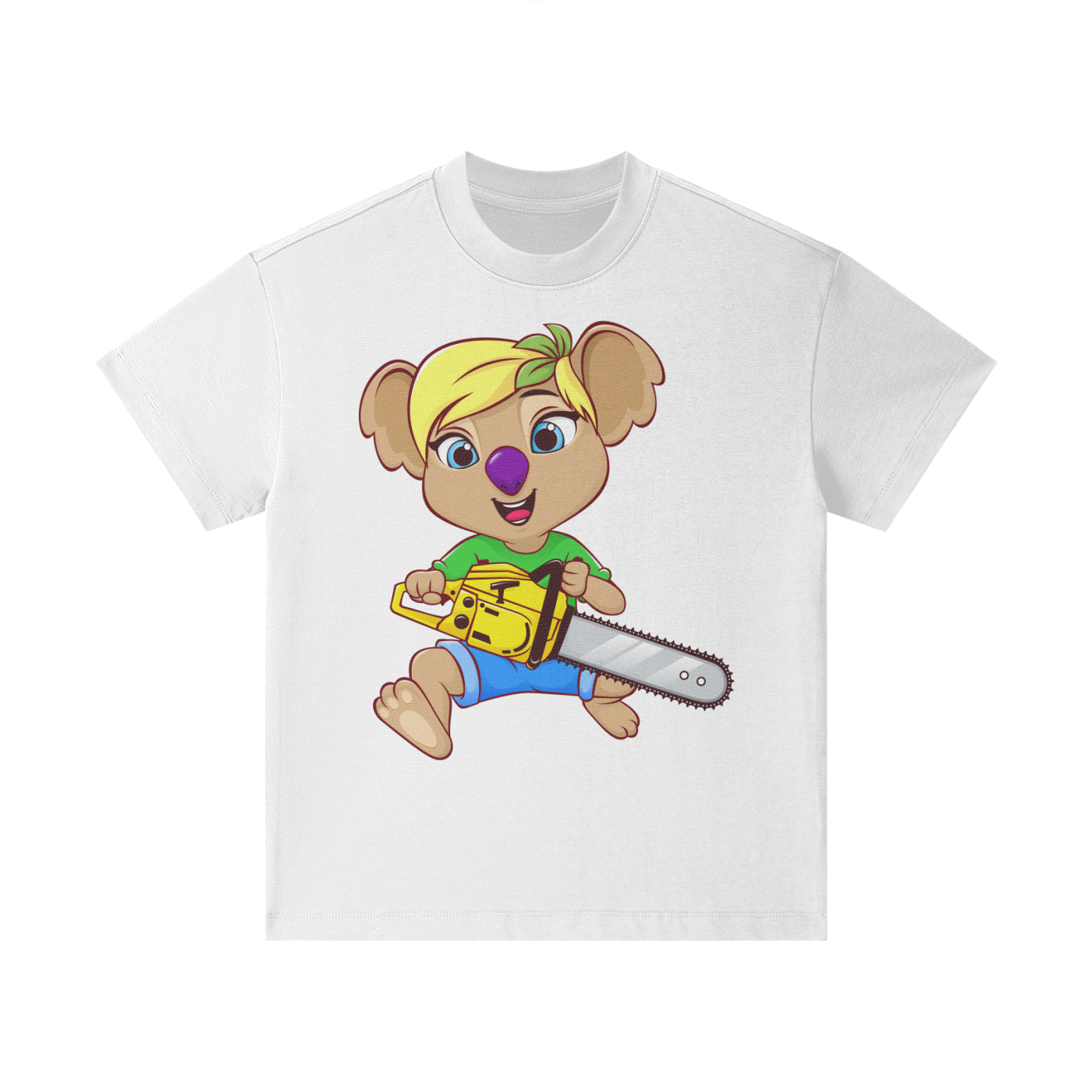 Disney Style Koala Chainsaw Classic White Kids' Tee